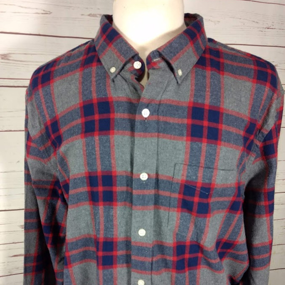 Old Navy Other - Old Navy Slim Fit Mens Gray Flannel Shirt XXL